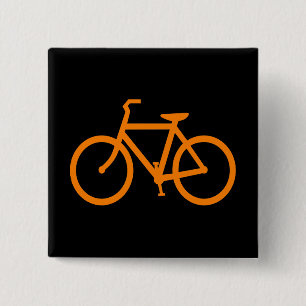 Bóton Quadrado 5.08cm Bicicleta Laranja