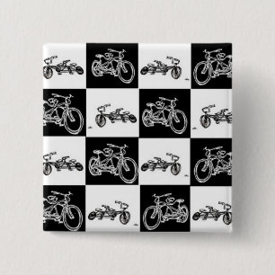 Bóton Quadrado 5.08cm bicicletas do tabuleiro de damas
