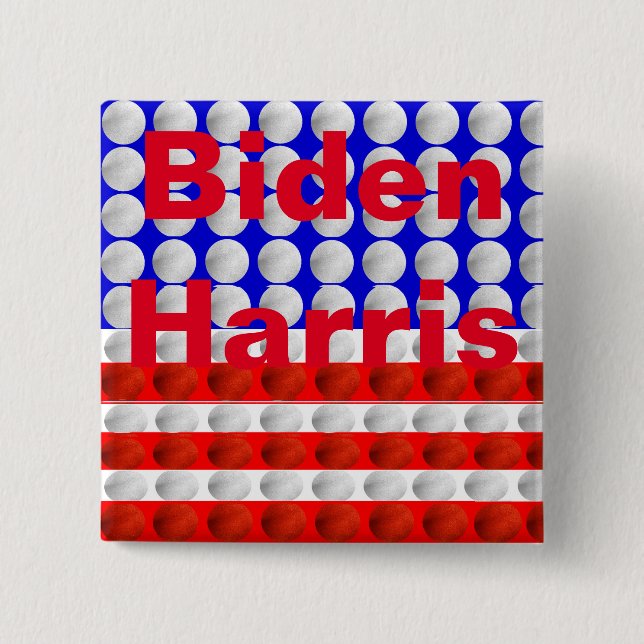 Bóton Quadrado 5.08cm Biden-Harris (Frente)