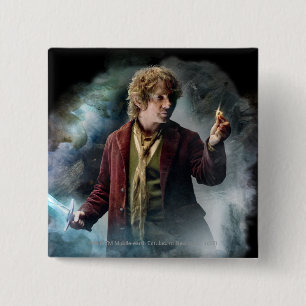 Bóton Quadrado 5.08cm BILBO BAGGINS™ Com O Anel
