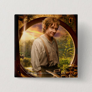 Bóton Quadrado 5.08cm BILBO BAGGINS™ em Colagem de Shire