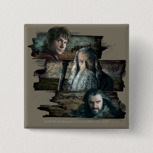 Bóton Quadrado 5.08cm BILBO BAGGINS™, Gandalf, THORIN OAKENSHIELD™