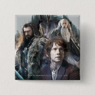Bóton Quadrado 5.08cm BILBO BAGGINS™, THORIN OAKENSHIELD™ E Gandalf