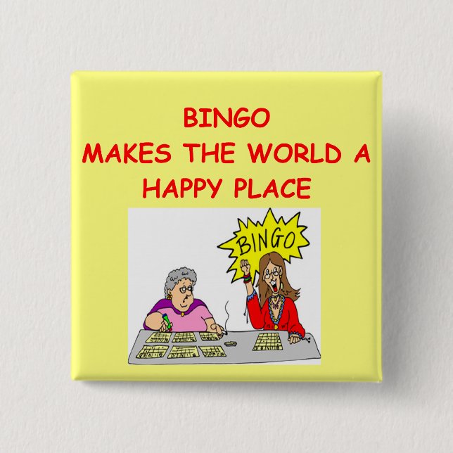 Bóton Quadrado 5.08cm bingo (Frente)