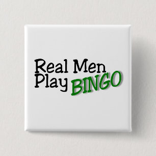 Bóton Quadrado 5.08cm Bingo real do jogo dos homens
