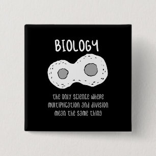 Bóton Quadrado 5.08cm Biologia - Biologia O Único Presente de Ciência