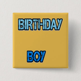 Bóton Quadrado 5.08cm Birthday Boy