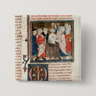 Bóton Quadrado 5.08cm Bishop do St. Remigius de Rheims
