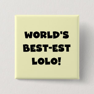 Bóton Quadrado 5.08cm Black Text Best Lolo T-shirts e presentes