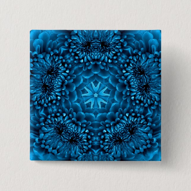 BÓTON QUADRADO 5.08CM BLUE DAHLIA (Frente)
