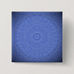 Bóton Quadrado 5.08cm Blue Mandala