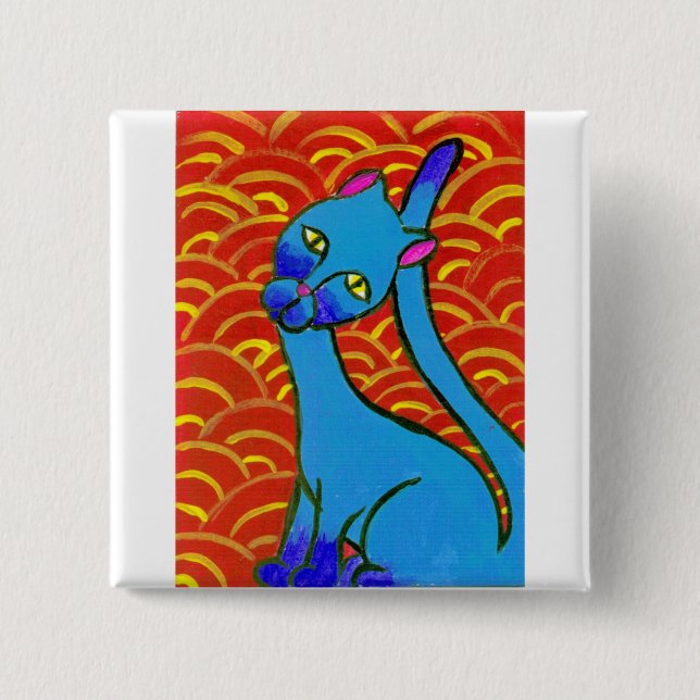 Bóton Quadrado 5.08cm BlueSiamese (Frente)