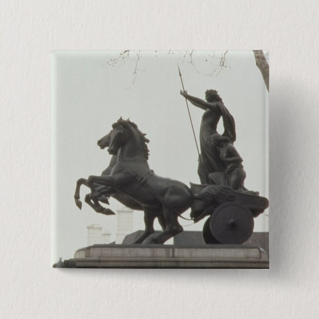Bóton Quadrado 5.08cm Boadicea, 1902 (Frente)