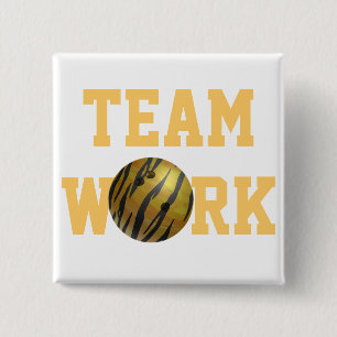 Bóton Quadrado 5.08cm Bola de boliche Tigre Amarelo