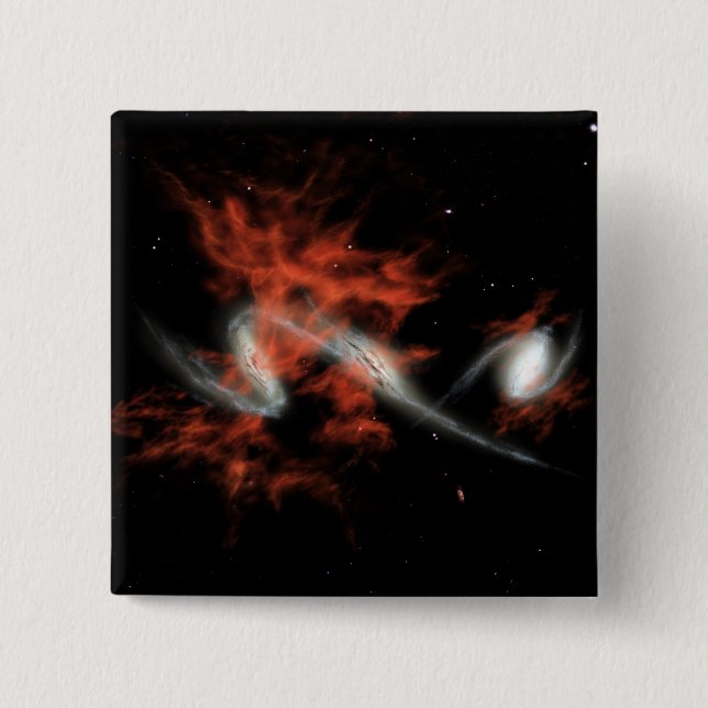 Bóton Quadrado 5.08cm Bolhas galácticas gigantes (Frente)