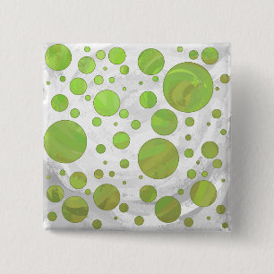 Bóton Quadrado 5.08cm Bolinhas Verde de Kiwi Bash