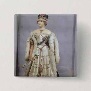 Bóton Quadrado 5.08cm Boneca da rainha Victoria