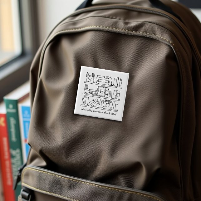 Bóton Quadrado 5.08cm Book Club Member's Personalized Gift (Criador carregado)