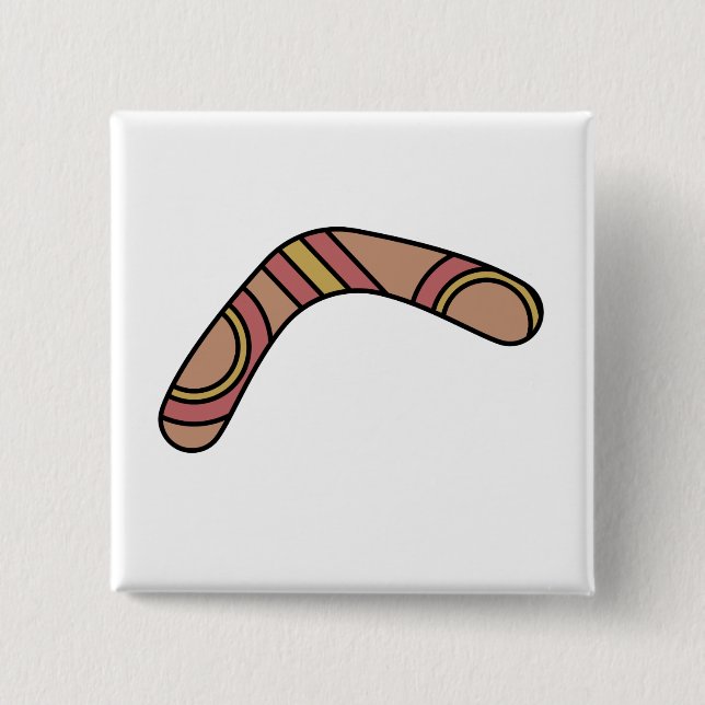 Bóton Quadrado 5.08cm Boomerang (Frente)