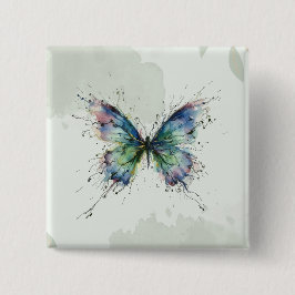 Bóton Quadrado 5.08cm Borboleta