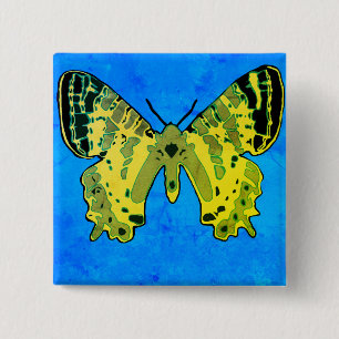 Bóton Quadrado 5.08cm Borboleta