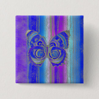 Bóton Quadrado 5.08cm Borboleta #2