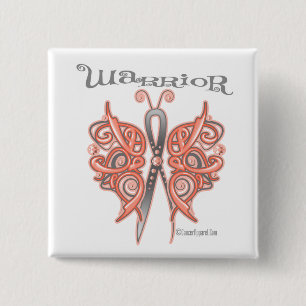 Bóton Quadrado 5.08cm Borboleta uterina do céltico do guerreiro do