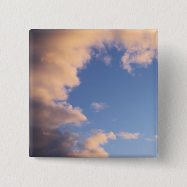 Bóton Quadrado 5.08cm Bordas tempestuosas - nuvens (Frente)