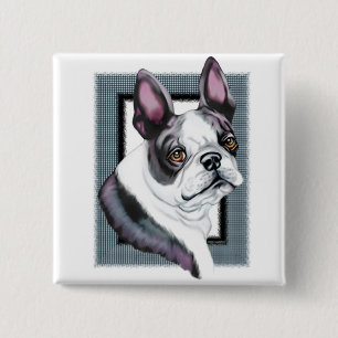 Bóton Quadrado 5.08cm Boson Terrier Boston Style