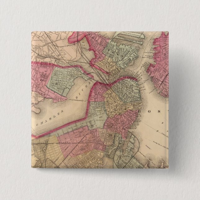Bóton Quadrado 5.08cm Boston (Frente)
