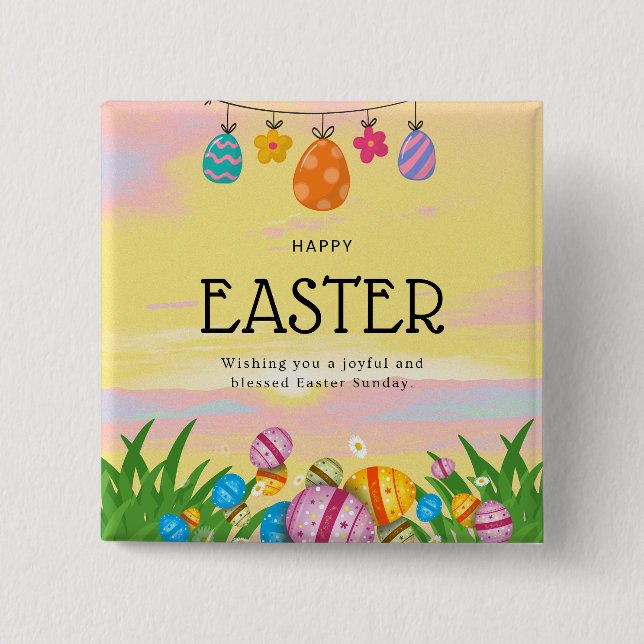 Bóton Quadrado 5.08cm Botão (Frente)