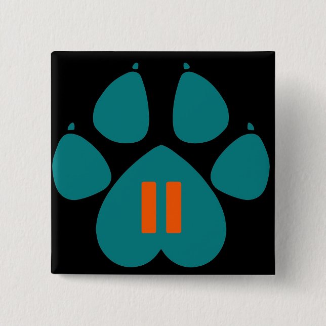 Bóton Quadrado 5.08cm Botão (Frente)