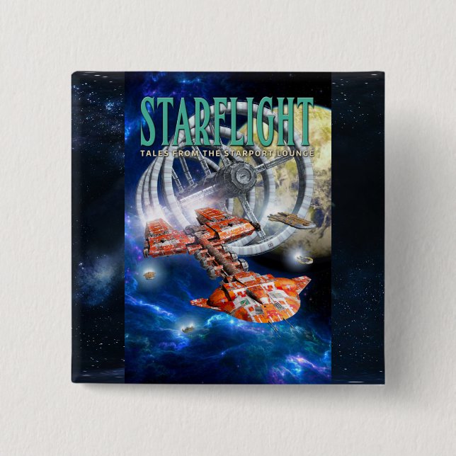 Bóton Quadrado 5.08cm Botão (Frente)