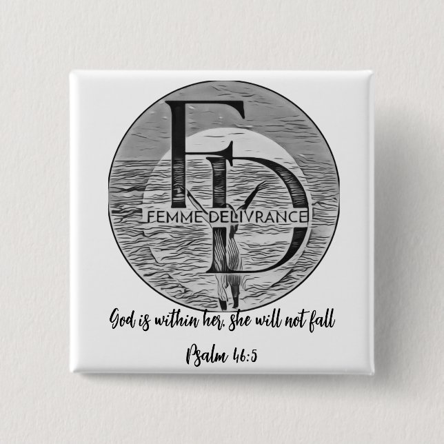 Bóton Quadrado 5.08cm Botão (Frente)