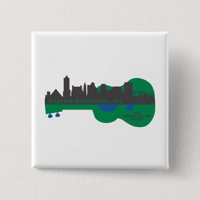 Bóton Quadrado 5.08cm Botão (Frente)