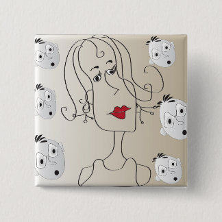 Bóton Quadrado 5.08cm Botão