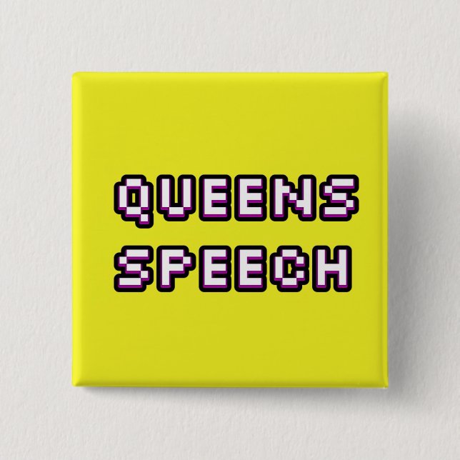 Bóton Quadrado 5.08cm Botão (Frente)