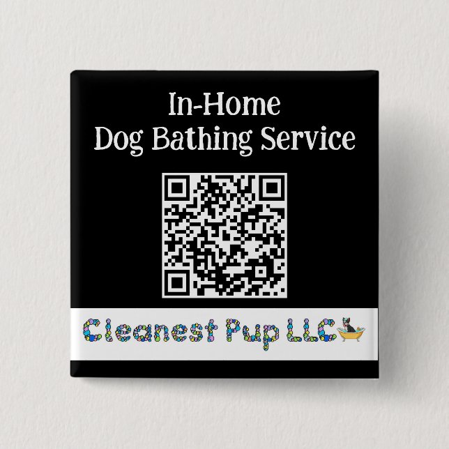 Bóton Quadrado 5.08cm Botão (Frente)