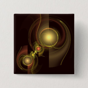 Bóton Quadrado 5.08cm Botão Abstrato de Arte da Conexão Inteira (quadrad