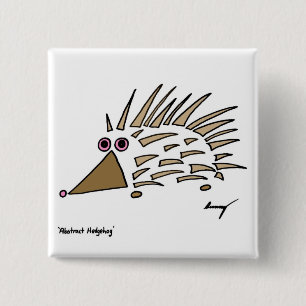 Bóton Quadrado 5.08cm Botão abstrato Hedgehog