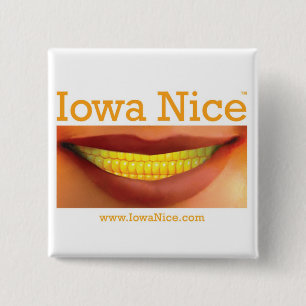Bóton Quadrado 5.08cm Botão agradável de Iowa