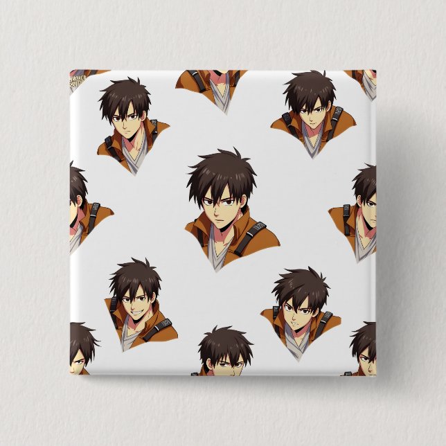 BÓTON QUADRADO 5.08CM BOTÃO ANIME (Frente)