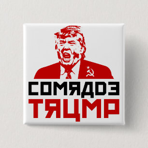 Bóton Quadrado 5.08cm Botão Anti-Trump