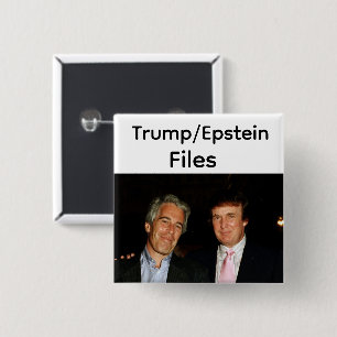 Bóton Quadrado 5.08cm Botão Arquivos Trump/Epstein
