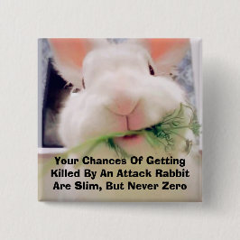Bóton Quadrado 5.08cm Botão Atacar coelho