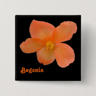 Bóton Quadrado 5.08cm Botão Bela Begonia Personalizável