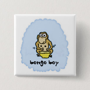 Bóton Quadrado 5.08cm Botão Bongo Boy