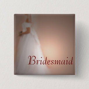 Bóton Quadrado 5.08cm Botão Bridesmaid