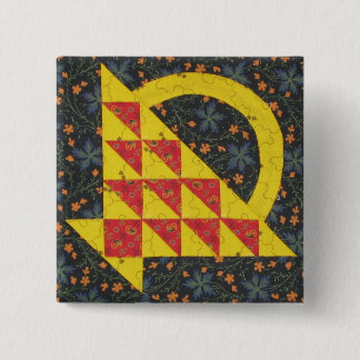 Bóton Quadrado 5.08cm Botão brilhante da cesta