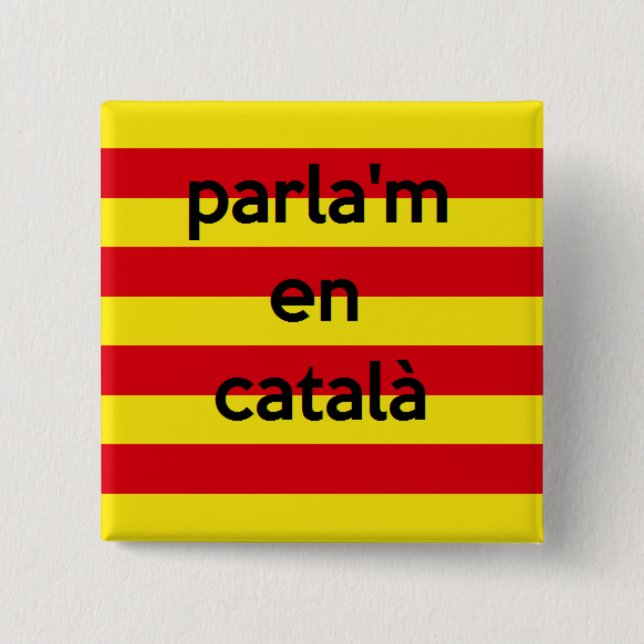 Bóton Quadrado 5.08cm Botão Catalan da língua (Frente)